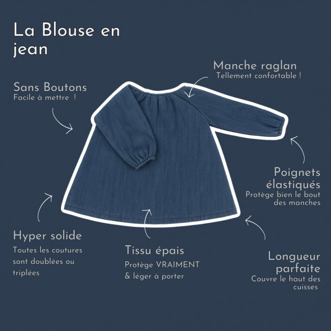 Blouse enfant, mixte : 3-4 ans ou 5-6 ans