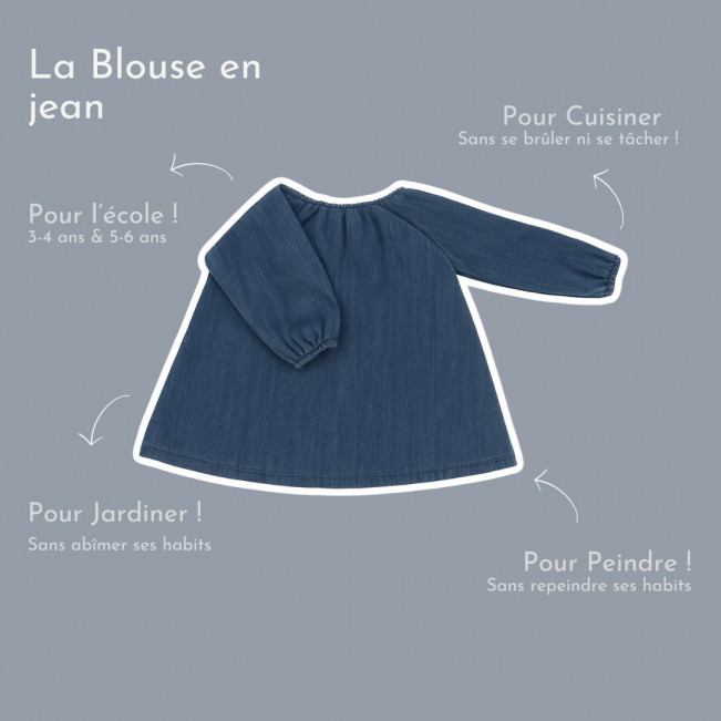 Blouse enfant, mixte : 3-4 ans ou 5-6 ans