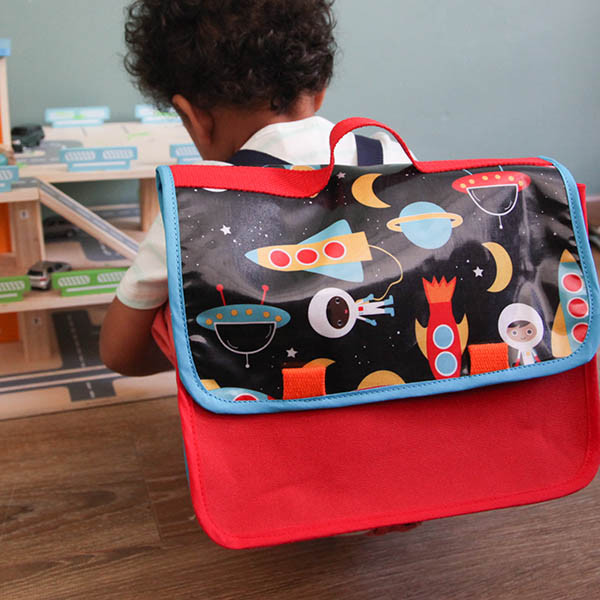 Cartable maternelle fusées et cosmonautes!