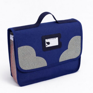 Cartable made in France, paillettes en folie