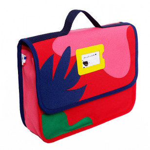 Cartable créateur, Collection « arty & organic » rouge