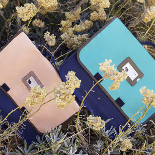 Grand cartable maternelle, pour le grand cahier, turquoise & marine