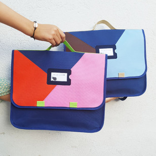 Cartable arlequin pour la maternelle, grand cahier, 2 couleurs