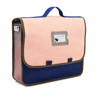Cartable de maternelle rose, grand cahier