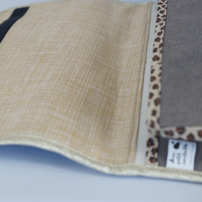 Petit cartable responsable, prototype marron glacé & léopard!