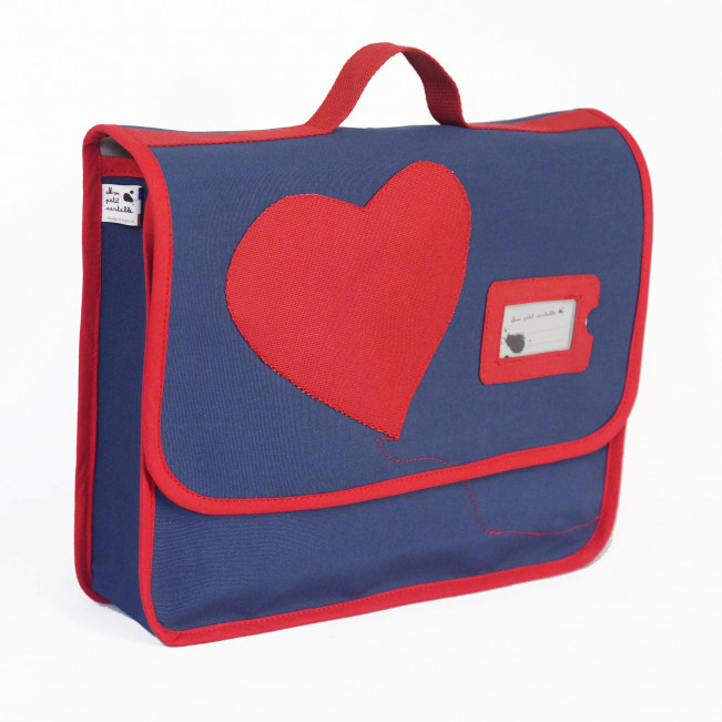 Grand cartable prototype coeur cerf-colant