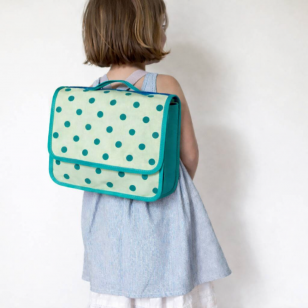 Cartable à pois, maternelle fait en France