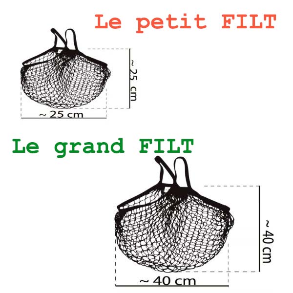 Grand sac filet, deux couleurs au choix