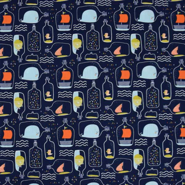 Serviette élastiquée bouteille à la mer