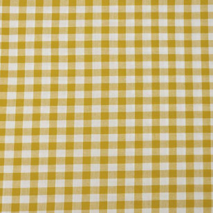 Serviette élastiquée vichy jaune