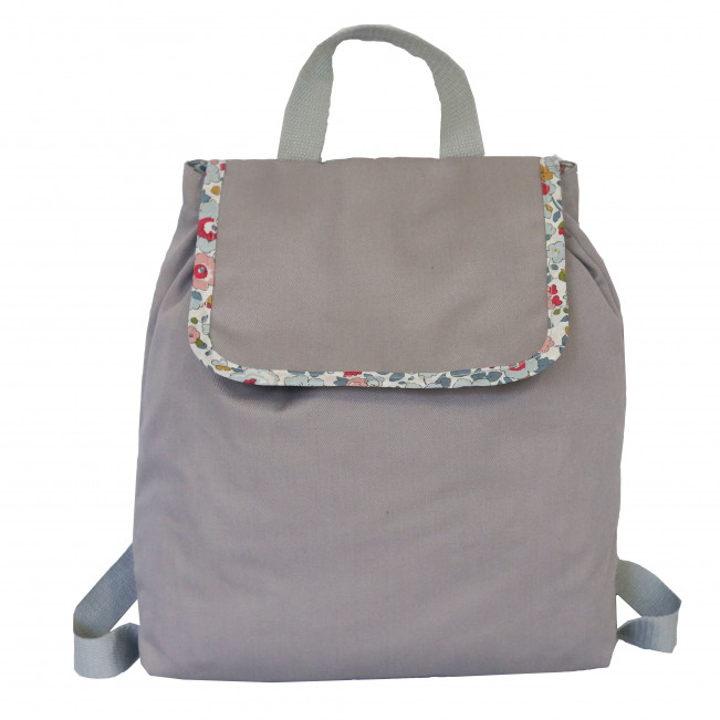 Sac à dos enfant, prototype gris & liberty