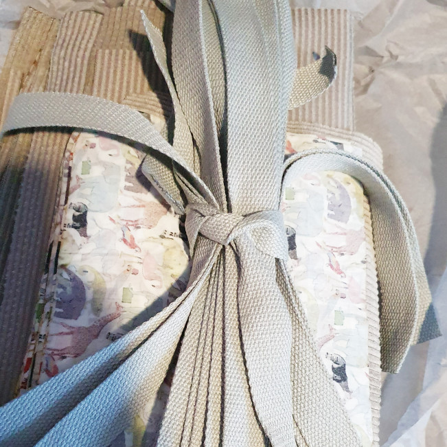 Sac à dos enfant, velours gris, liberty zoo, biais anthracite