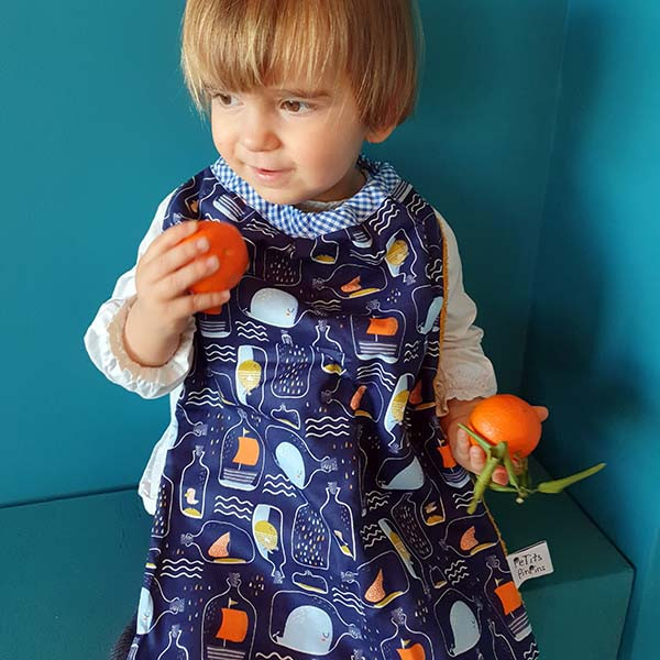 Serviette élastiquée bouteille à la mer