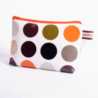 Trousse enduite pois vintage