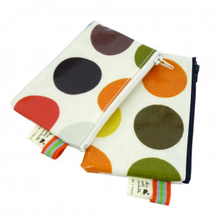 Petite pochette pois multicolores
